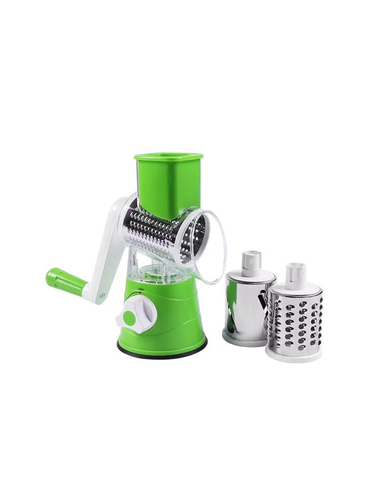 Manual Vegetable Drum Cutter Slicer | Multifunctional Round Rotary Grater
