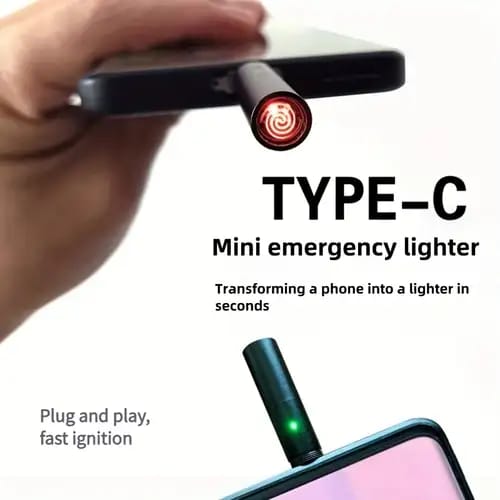 Portable USB Rechargeable Cigarette Lighter | Windproof Plug & Play Design