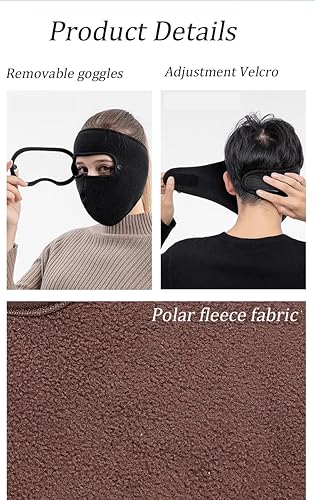 Winter Combo Deal: Windproof Anti-Dust Full Face Mask with HD Anti-Fog Goggles + 1 Pair Woolen Knee Warmers