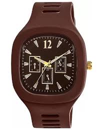 Stylish Square Dial Analog Watch for Men | Casual Silicone Strap, Multi-Color Options