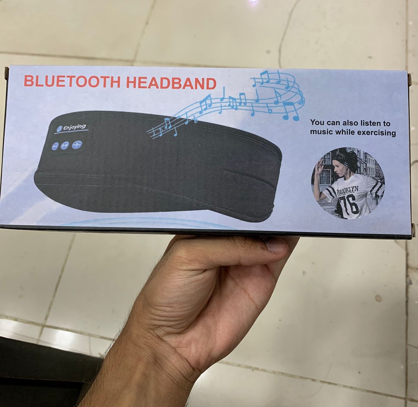 Wireless Bluetooth Music Headband | Built-In Headphones for Sports & Sleep