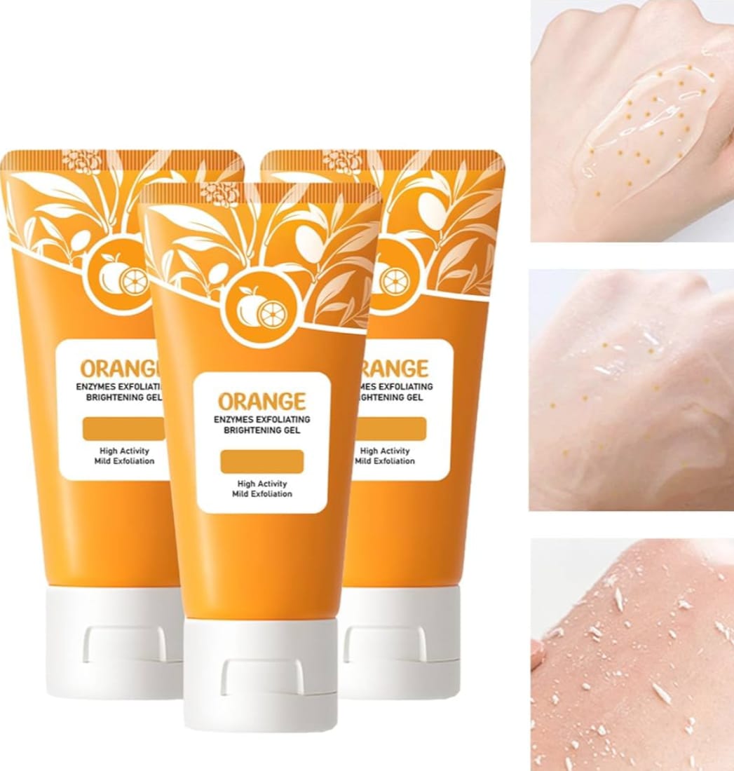 Orange Enzyme Exfoliating Brightening Gel | Natural High-Activity Formula for Smooth & Radiant Skin