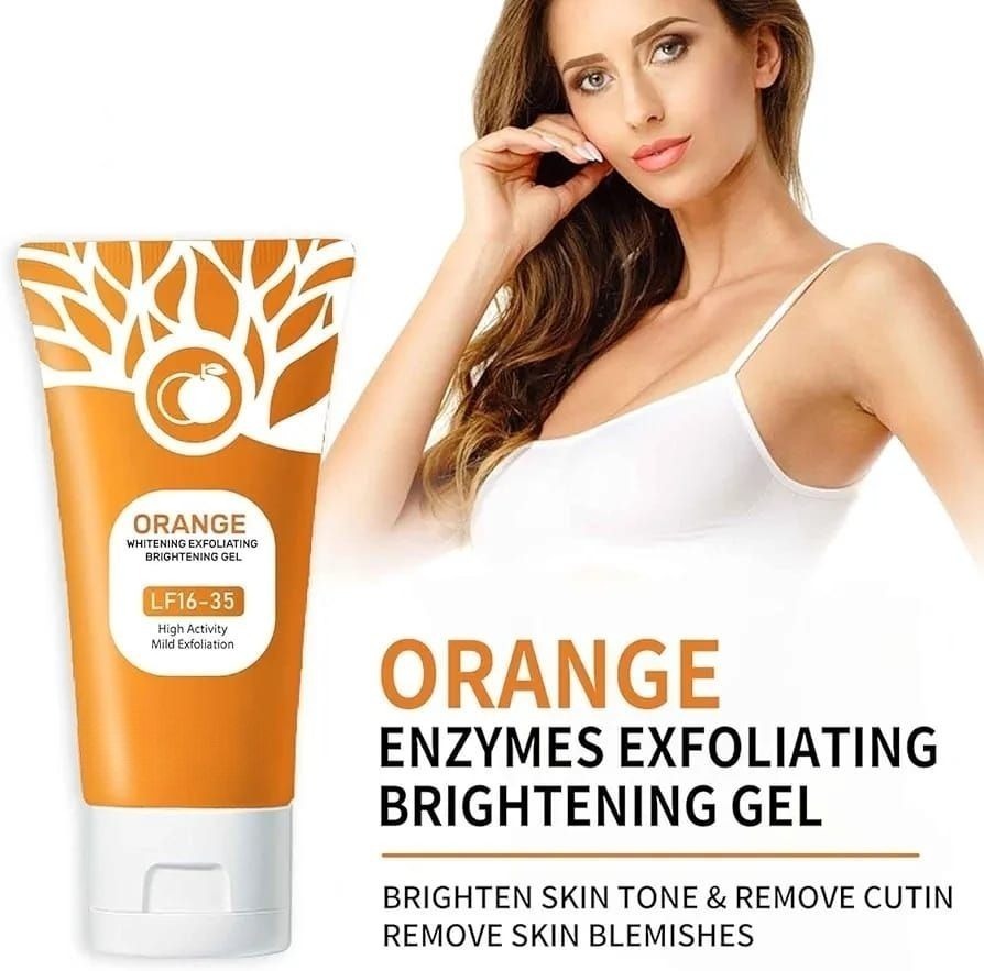 Orange Enzyme Exfoliating Brightening Gel | Natural High-Activity Formula for Smooth & Radiant Skin