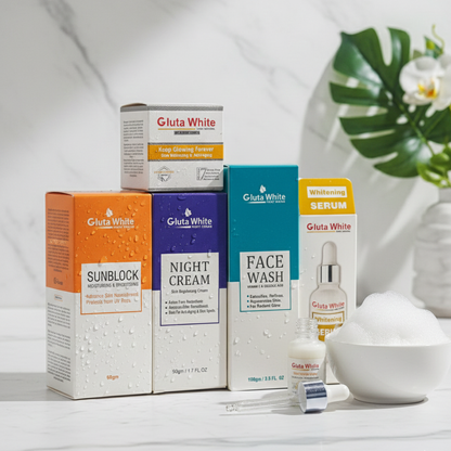 ✨ Gluta White 5-Piece Skin Care Set | Complete Brightening & Anti-Aging Beauty Kit