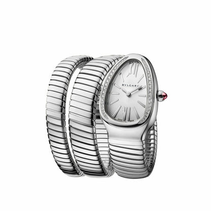 Triple-Wrap Snake Watch | Diamond-Set Bezel & Luxurious Spiral Bracelet