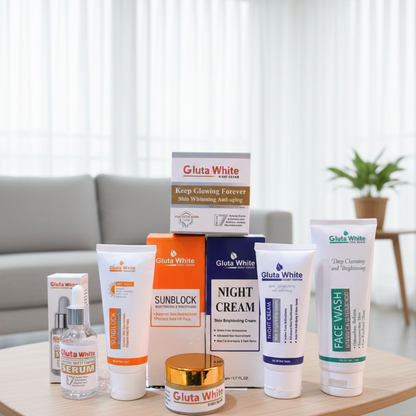 ✨ Gluta White 5-Piece Skin Care Set | Complete Brightening & Anti-Aging Beauty Kit