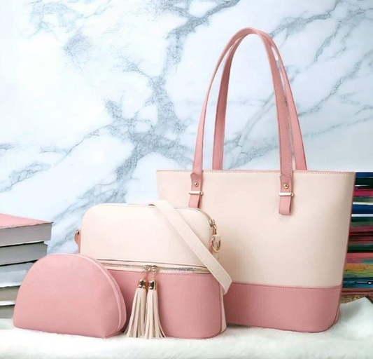 3 Piece Tote Handbag Set for Women | Elegant Design & Premium Quality Smooth Finish