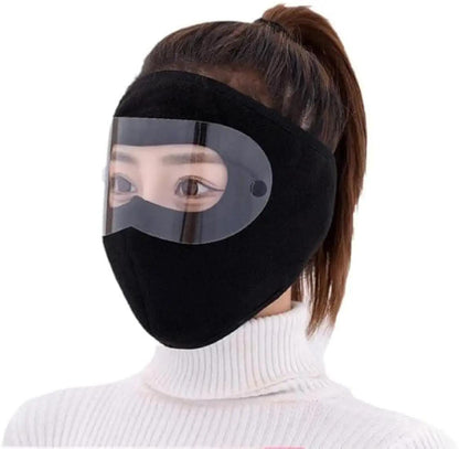 Winter Combo Deal: Windproof Anti-Dust Full Face Mask with HD Anti-Fog Goggles + 1 Pair Woolen Knee Warmers